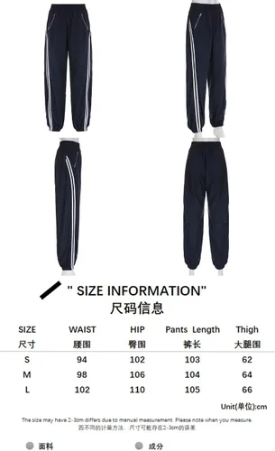 Vista 6 de Pantalones de pista Y2k Mujeres Pantalones holgados Y2k Pantalones de paracaídas Y2k Ropa Y2k Pantalones Y2k Mujer