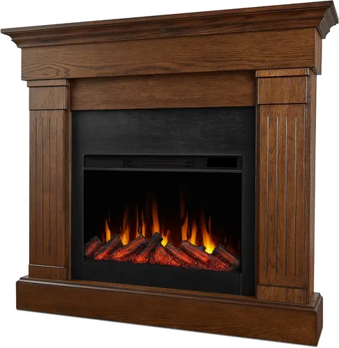 Vista 10 de Real Flame Crawford - Chimenea eléctrica delgada de 48 pulgadas para interior con repisa para sala de estar o dormitorio, calentador reemplazable