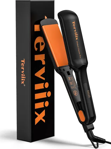 Vista 8 de Terviiix Plancha plana de 1/2 pulgada para cabello corto, alisador y rizador de pelo pequeño 2 en 1 para cortes y retoques de Pixie, mini plancha