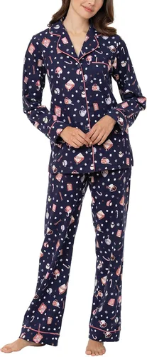 Vista 150 de PajamaGram Conjunto de pijama para mujer – Pijama para mujer, jersey novio, 100% algodón