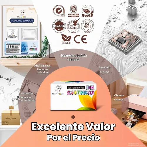 Vista 5 de Miss Deer 1200 cartuchos de tinta XL PGI-1200XL para Canon Maxify MB2720