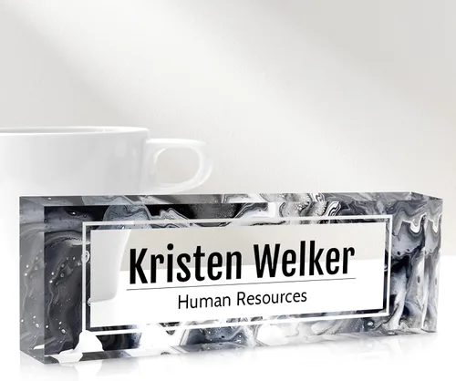Vista 43 de Gowelly Placa de nombre personalizada para escritorio de oficina, placas de nombre personalizadas para escritorio, regalos personalizados