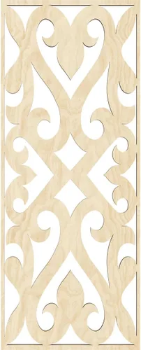 Vista 4 de Keene Paneles de pared decorativos de madera con calado, 9 3/8 pulgadas de ancho x 24 3/8 pulgadas de alto x 1/4 de alto, abedul Birch