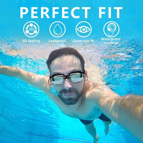Vista 6 de Gafas de natación miopes, gafas de natación miopes, a prueba de fugas, antivaho para adultos, hombres, mujeres y jóvenes