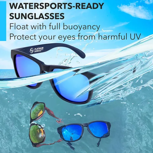 Vista 4 de Gafas de sol deportivas flotantes polarizadas para hombres y mujeres, para béisbol, correr, ciclismo, golf, marco duradero y ultraligero
