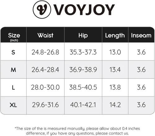 Vista 6 de VOYJOY Pantalones cortos de entrenamiento para mujer de 3.6 pulgadas, con levantamiento de glúteos, pantalones cortos de gimnasio sin costuras