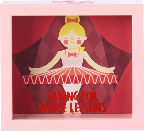 Vista 8 de Boston Warehouse Caja de ahorros Rainy Day Fund, Shadowbox, princesa, 8 x 7 pulgadas