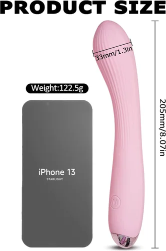 Vista 6 de Consolador vibrador suave de silicona completa para estimulación del clítoris y anal con 10 patrones de vibración, juguetes sexuales para adultos