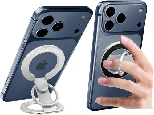 Vista 10 de RESPECTED BRO - Soporte magnético para teléfono con anillos duales, compatible con iPhone 17/16/15/14/13/12, soporte multifuncional para escritorio