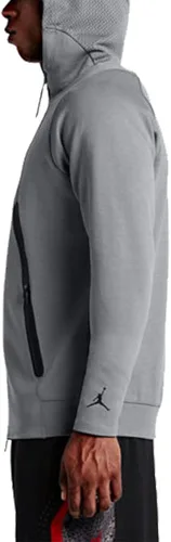 Vista 2 de Nike Air Jordan Lite Full cierre de cremallera Tech sudadera con capucha de forro polar gris 724786065, S, gris