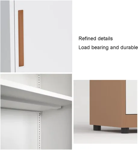 Vista 4 de Archivador de 2 cajones, archivador vertical de acero metálico con cerradura, totalmente montado, para A4, papel legal y papel de carta para oficina