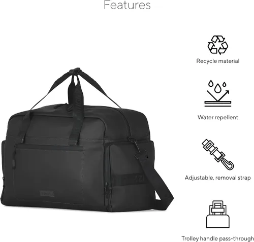 Vista 5 de EDITION22 Vision Collection Duffle Bag for Men, Women, and Teens, Recycled PU Crossbody Bag with Laptop Sleeve and Shoe Pocket for Gym and Travel