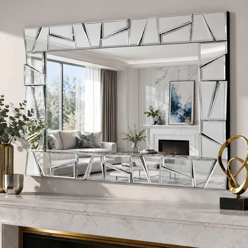 Vista 12 de Chende Espejos decorativos modernos 3D para pared, espejo de sala de estar