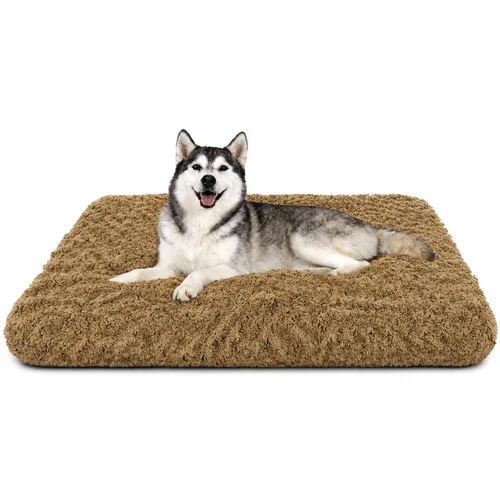 Vista 18 de Cama para perro de tamaño mediano, alfombra lavable de felpa para mascotas Negro