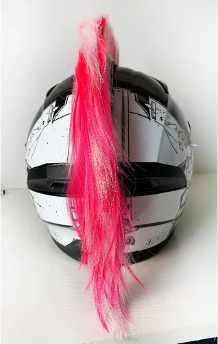Vista 4 de Mohawk Peluca para decoración de casco, diseño de halcón reutilizable (casco no incluido)