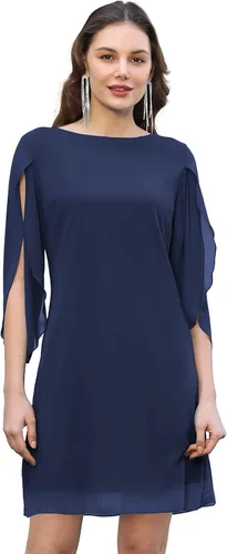 Vista 4 de GRACE KARIN - Vestido cóctel de gasa para mujer, vestido de fiesta para invitada de boda 2023