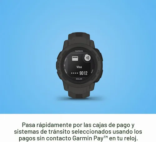 Vista 5 de Garmin Instinct 2S Solar, reloj resistente para exteriores de menor tamaño con GPS y con capacidad de carga solar, construido para todos los Grafito