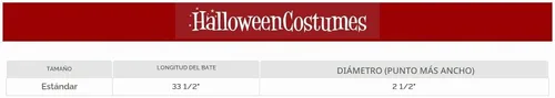 Vista 2 de Fun Costumes Bate de béisbol de plástico para adultos, aspecto de madera