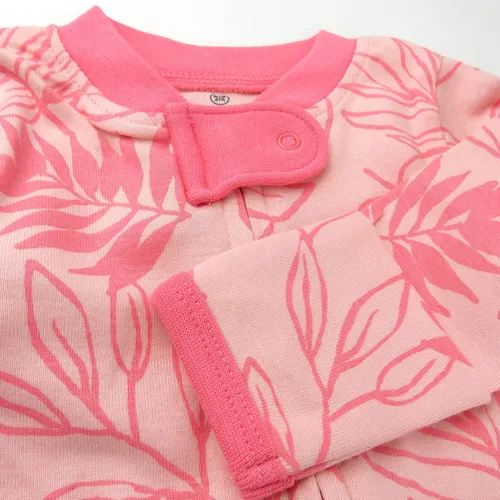 Vista 2 de HonestBaby Footed Sleep & Play Pajamas Organic Cotton for Infant Baby Girls (LEGACY)