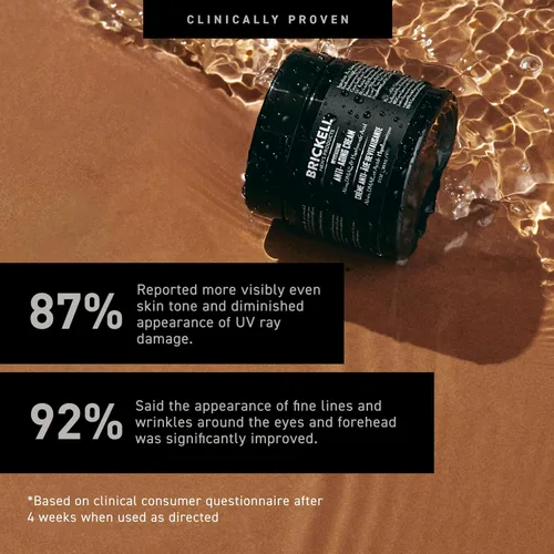 Vista 4 de Crema revitalizadora antiedad para hombres Brickell Men's, anti arrugas natural y orgánico, crema nocturna, 2 onzas