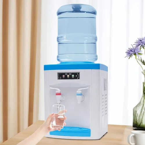 Vista 7 de Dispensador de enfriador de agua de encimera de carga superior, dispensador de agua fría caliente y temperatura ambiente para encimera, dispensador
