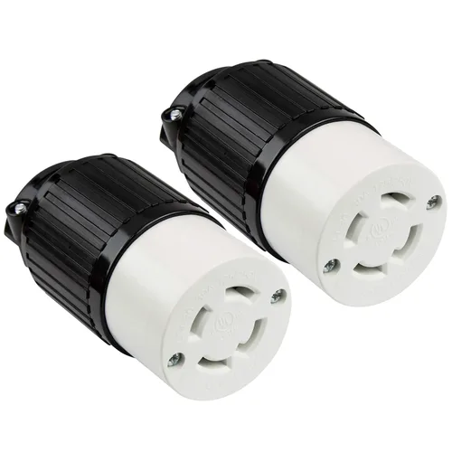 Vista 8 de ENERLITES NEMA L14-30R - Conector de bloqueo para generador, enchufe hembra de bloqueo giratorio, 30 amperios, 125/250 voltios, 3 polos, conexión a