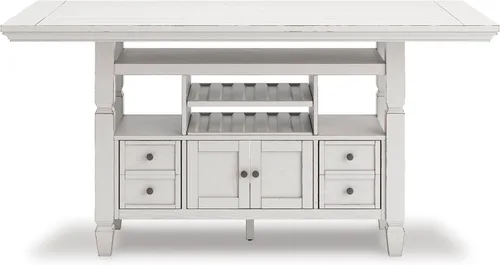 Vista 10 de Signature Design By Ashley Robbinsdale - Mesa de comedor de 72 pulgadas de altura de mostrador con almacenamiento de isla de cocina, sólidos