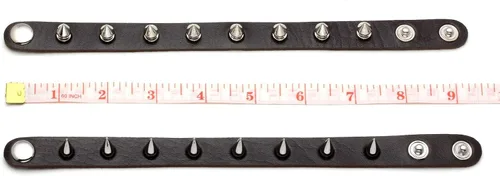 Vista 8 de MILAKOO Pulsera de cuero punk para hombre, pulsera de cuero con espiga para mujer