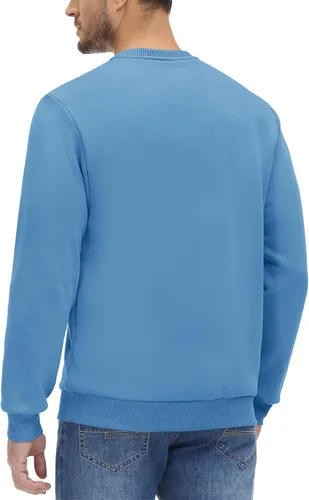 Vista 59 de MAGCOMSEN Sudadera de cuello redondo para hombre de manga larga casual cálida de forro polar