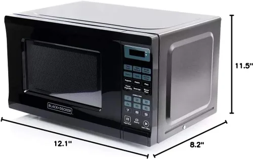 Vista 4 de Black & Decker EM720CPI-PMB - Microondas de 700 vatios, 0.7 pies cúbicos, color negro
