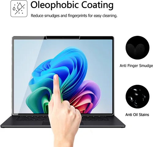 Vista 6 de Megoo - Protector de pantalla para laptop Microsoft Surface 8/7 de 13.8 pulgadas (2026/2024), película protectora de vidrio templado ArmorShield