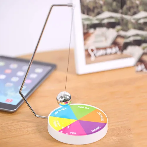 Vista 7 de Decision Maker Pendulum - Juguete de escritorio dinámico para decoración de regalo, bola magnética, juego de péndulo oscilante (2)