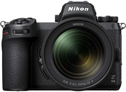 Vista 2 de Nikon Cámara digital sin espejo Z 6II de 24.5 MP con lente f/4 de 0.945-2.756 in (1663) + tarjeta XQD de 64 GB + ENEL15c + software Corel + estuche