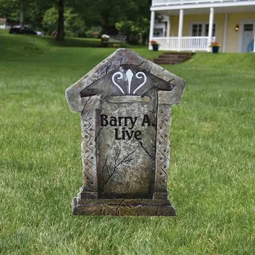 Vista 8 de Tumbas de mentira para decorar el jardín para Halloween. Juego de 6 unidades de 21.3" x 14.8