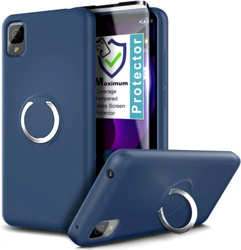 Vista 7 de NZND TCL 30 LE - Funda de silicona para TCL 30Z (T602DL), con protector de pantalla de vidrio templado (cobertura máxima), protector de cuerpo