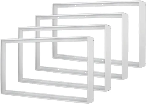 Vista 14 de Kit de montaje en superficie de 1 x 4 para panel plano LED, marco de techo de aluminio para 12 x 48 x 3.13 pulgadas, bueno para panel iluminado