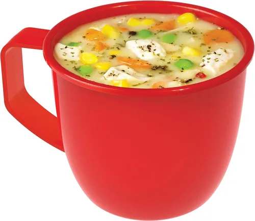 Vista 2 de Sistema 1142 - Taza de sopa pequeña para microondas, 19.1 onzas, color rojo