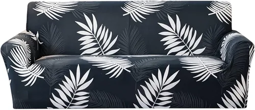 Vista 8 de MBROS Funda de sofá de alta elasticidad, funda de sofá con estampado de elastano de 1/2/3/4 plazas, protector de muebles suave y lavable para sala