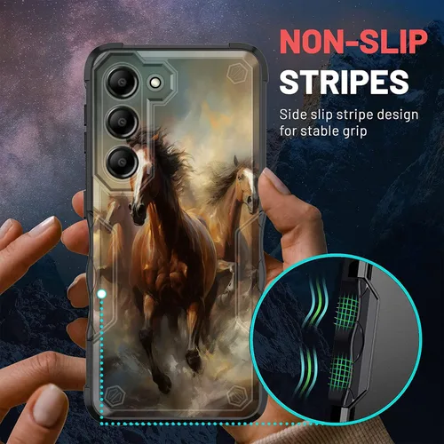 Vista 225 de Funda para Galaxy A14 5G, [Doble Capa][Protección contra Caídas de Grado Militar de 10 Pies] [Antideslizante] Funda Resistente a Prueba de Golpes
