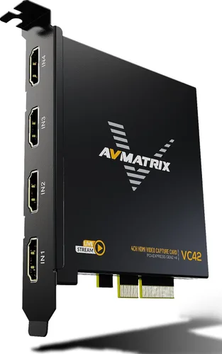 Vista 9 de AVMATRIX Tarjeta de captura PCIE VC12-4K 4k para transmisión en vivo de juegos y grabación en 4K60 UHD con latencia ultra baja en PS5 PS4/Pro Xbox