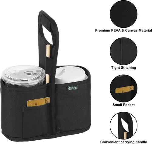 Vista 4 de Beautyflier Portabebidas con Asa para Entrega Portavasos de Café Aislado Reutilizable Portabebidas Portátil Soporte para 2 Tazas con Asa Organizador