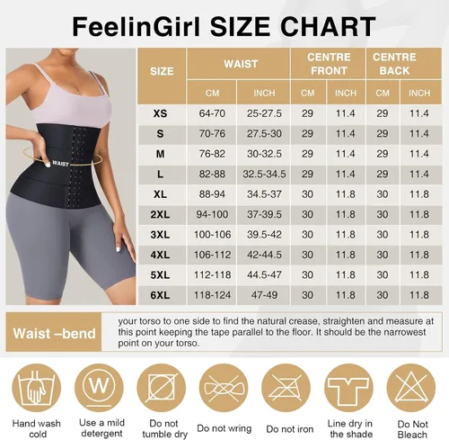 Vista 5 de FeelinGirl Waist Trainer for Women Seamless Underbust Waist Corsets Cincher Adjustable Workout Girdle