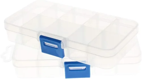 Vista 17 de Utoolmart Caja de herramientas, organizador de herramientas, caja de plástico con bandeja y organizadores, incluye cajas de piezas extraíbles