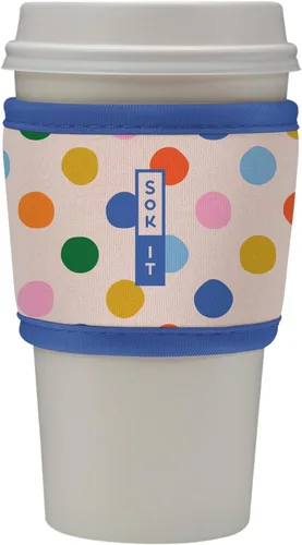 Vista 156 de Sok It HotSok Coffee & Tea - Funda de neopreno con aislamiento reutilizable (floral abstracto)