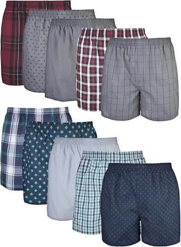 Vista 7 de Gildan Men's Underwear Boxers, Multipack Surtido azul marino (paquete de 5)