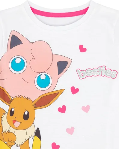 Vista 6 de Pokemon Pijama para niñas y niños con personajes de Besties, Blanco