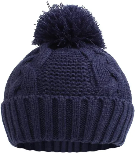 Vista 2 de JANGANNSA Gorro de invierno de punto para bebé, gorro cálido para niños y niñas, gorro con pompón