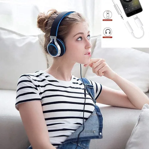 Vista 6 de Paquete de 2 adaptadores Lightning a conector de auriculares de 0.138 in para iPhone, [certificado Apple MFi], cable adaptador de cable auxiliar