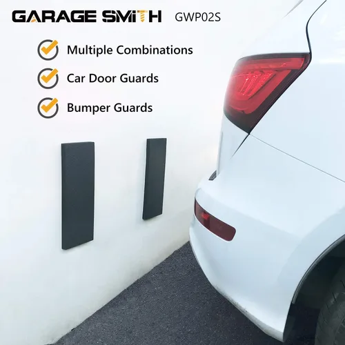 Vista 4 de Ampulla GWP02S Protector de pared de cochera para puertas de auto, diseñado en Alemania (2 unidades)