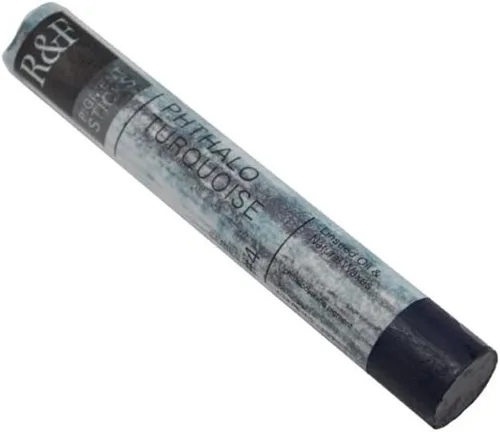 Vista 123 de R&F Handmade Paints - Pigmento profesional al óleo en barra, naranja lizarina, 6.4 fl oz